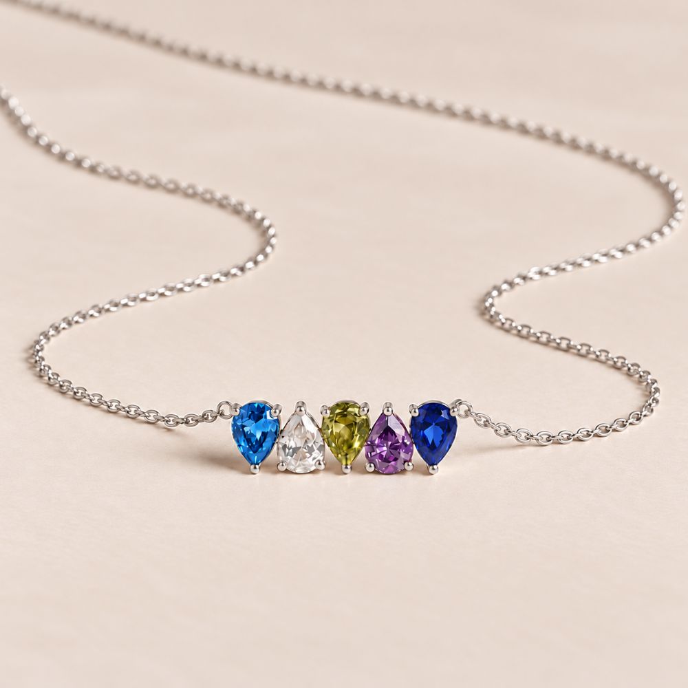Collar con hasta 5 piedras de nacimiento