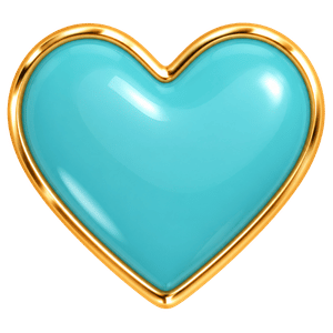 Corazón turquesa