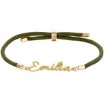 Pulsera de Cuerda con Nombre-Personalizado Oliva