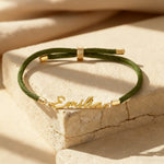 Pulsera de Cuerda con Nombre Personalizado Oliva