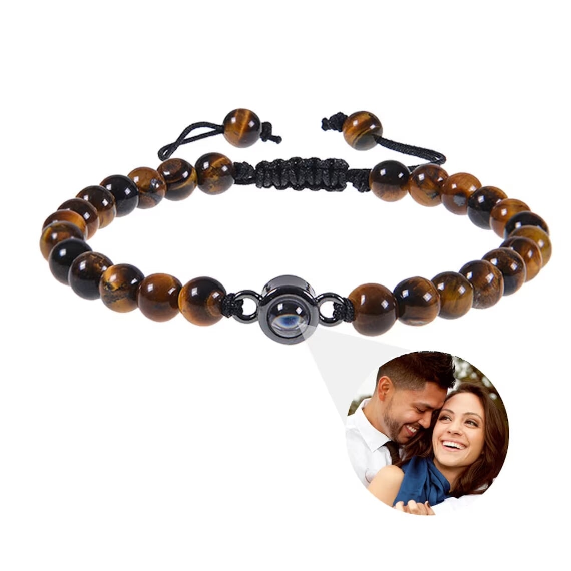 Pulsera con foto de piedra de lava | Proyección de fotos