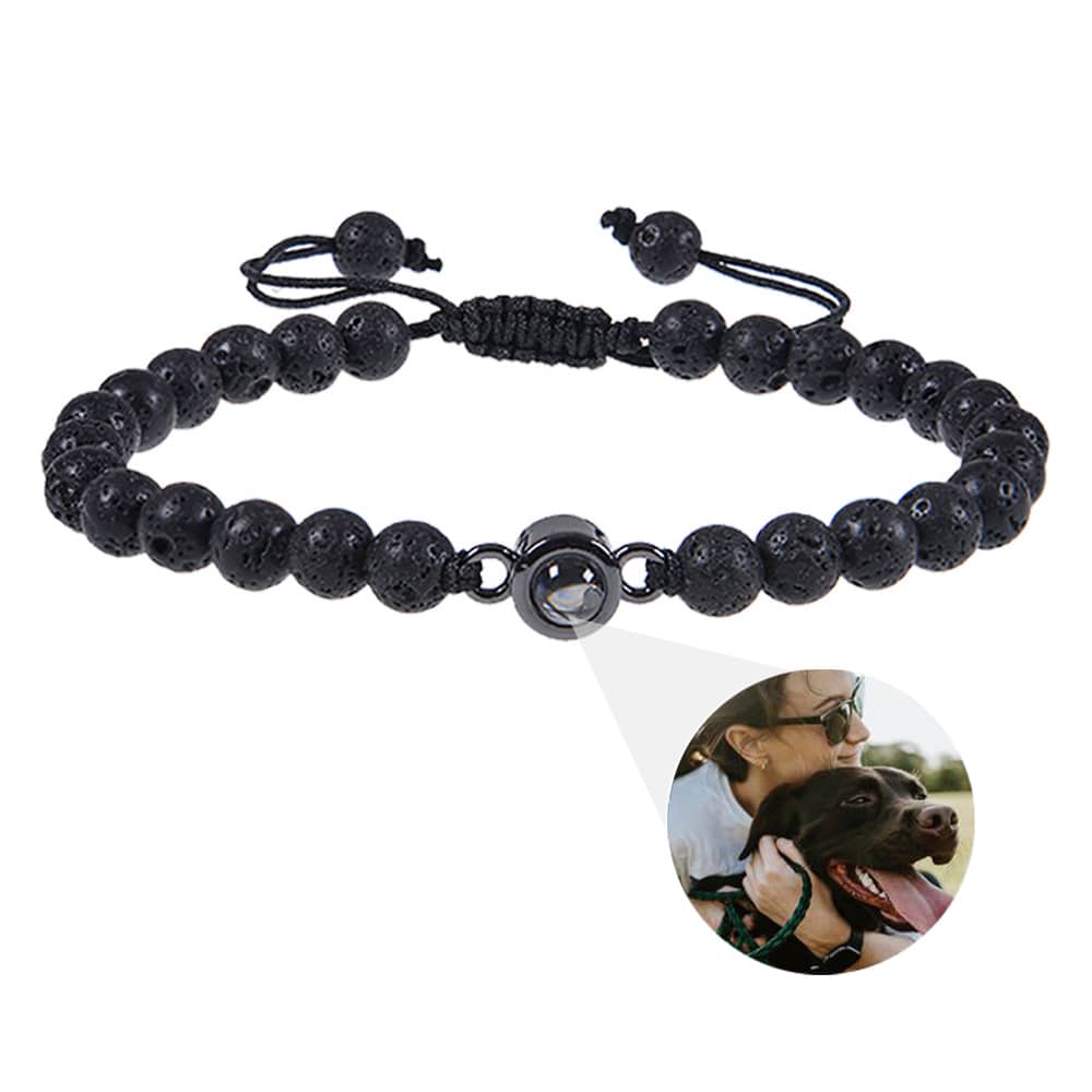 Pulsera con foto de piedra de lava | Proyección de fotos