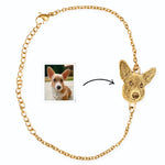 Armband mit Haustier Portrait Bracelet Loanya Gold 