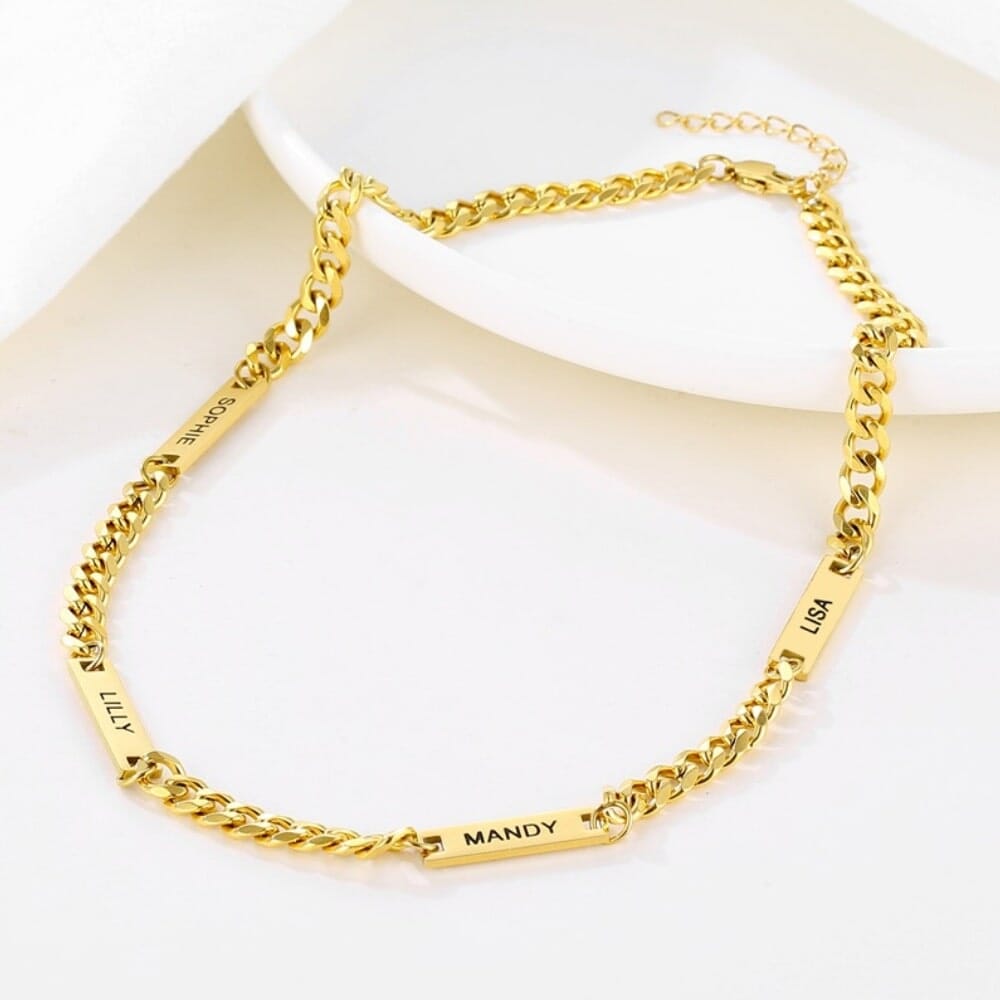 Halskette mit Namensanhängern Necklaces Loanya Gold 45 - 50 cm 