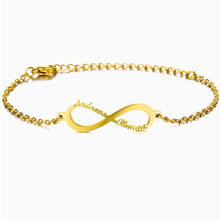 Cargar imagen en el visor de la galería, Infinity Namensarmband Bracelet Loanya Gold 
