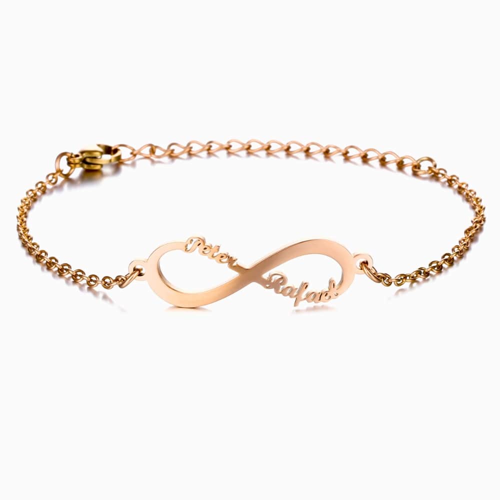 Infinity Namensarmband Bracelet Loanya Roségold 