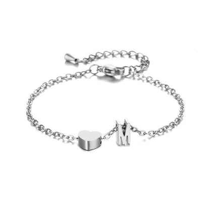 LOANYA Armband mit Herz und Buchstabe Loanya 