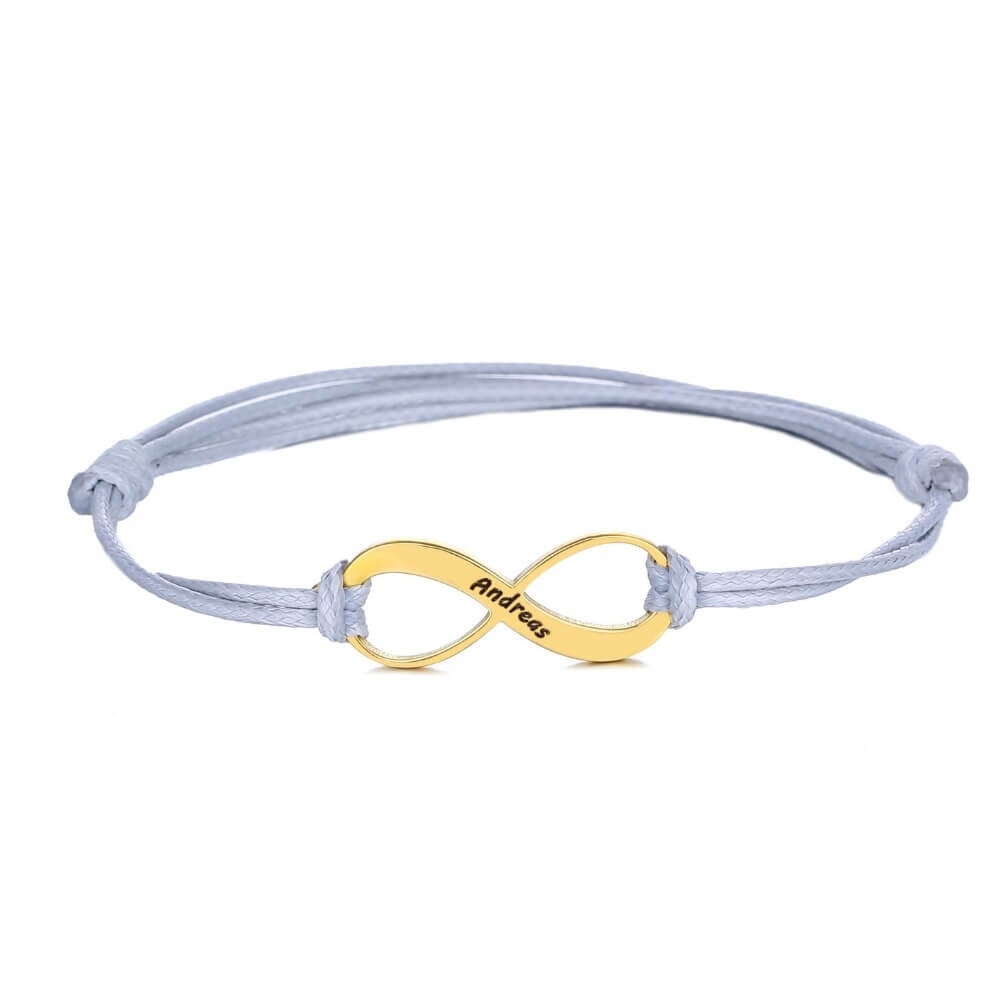 LOANYA Armband mit personalisiertem Unendlichkeitssymbol Loanya Gold Blau 