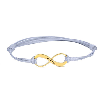 LOANYA Armband mit personalisiertem Unendlichkeitssymbol Loanya Gold Blau 