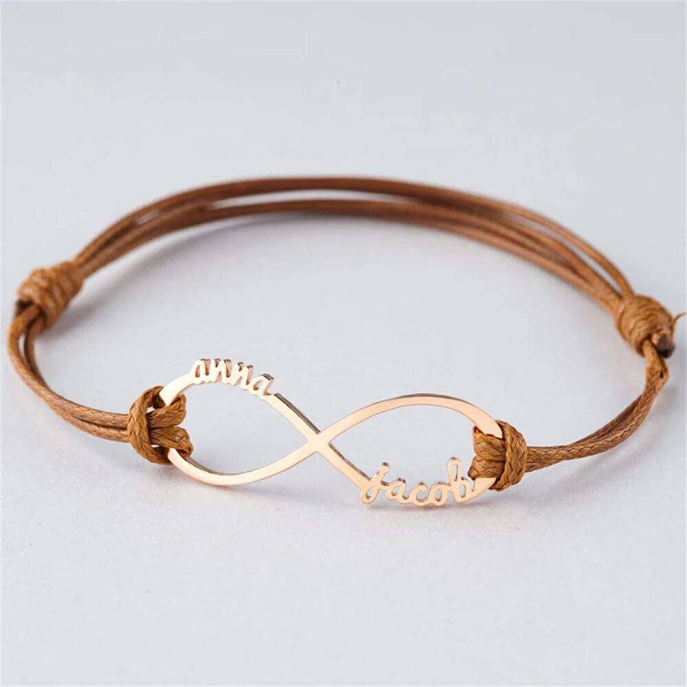 LOANYA Armband mit Unendlichkeitszeichen Bracelet Loanya Roségold Braun 