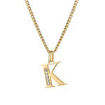 LOANYA Buchstaben Kette mit Zirkoniasteinen Necklaces Loanya K 35 