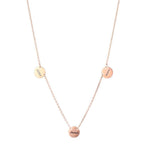 LOANYA Halskette mit drei personalisierten Coins Loanya Roségold 40 cm 