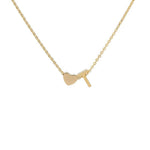 LOANYA Halskette mit kleinem Herz und einem Buchstaben Loanya Gold T 