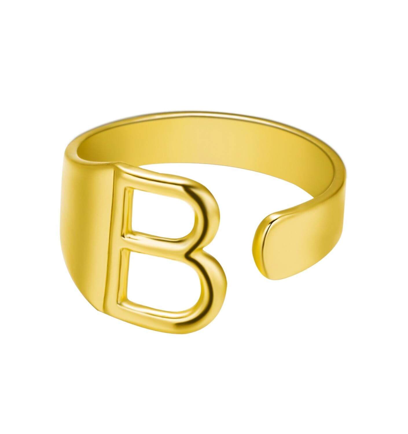 LOANYA Noblesse Buchstaben Ring Loanya Gold B 