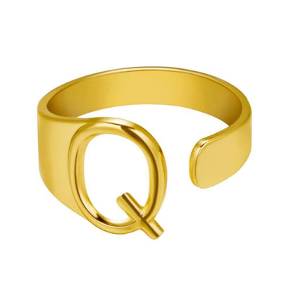 LOANYA Noblesse Buchstaben Ring Loanya Gold Q 