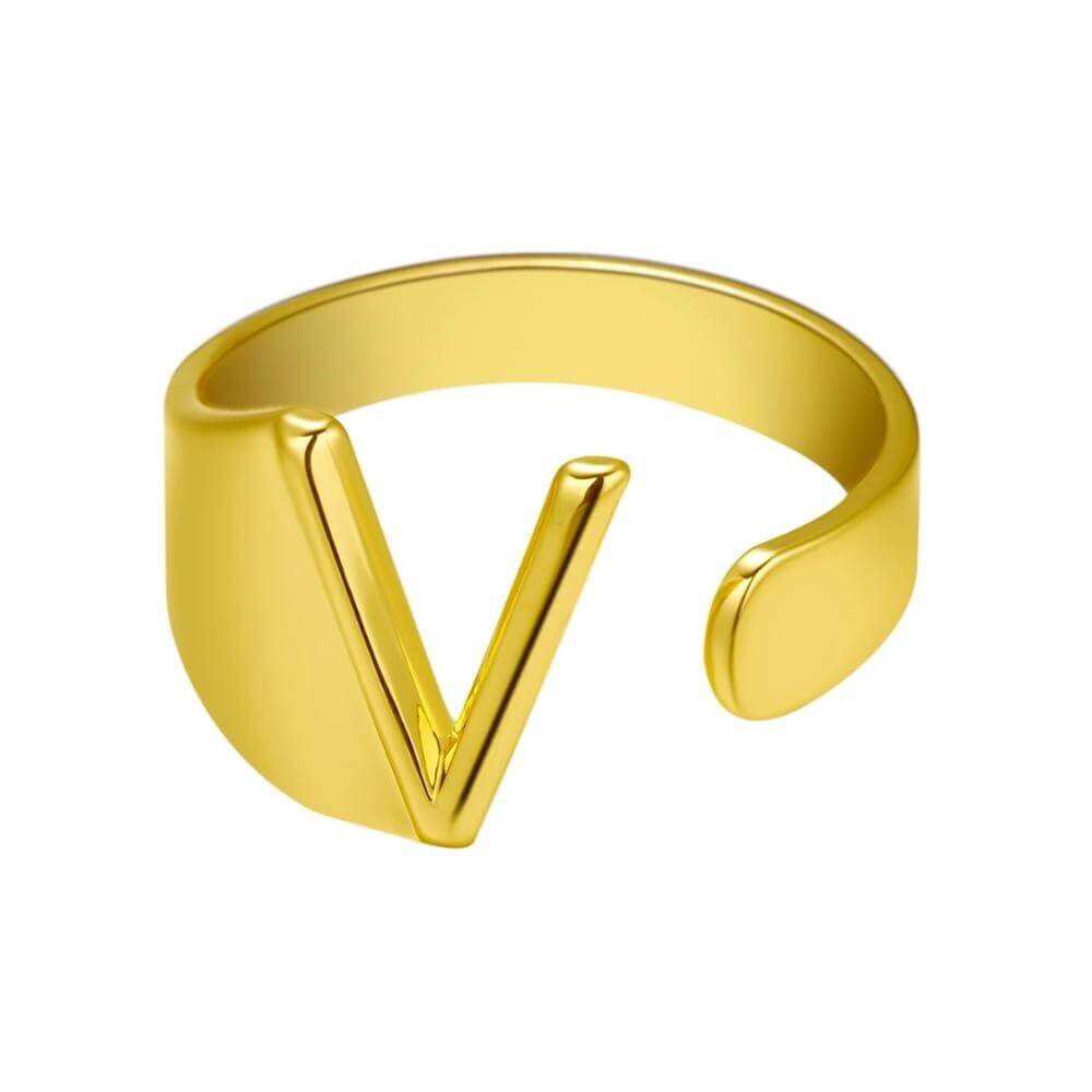 LOANYA Noblesse Buchstaben Ring Loanya Gold V 