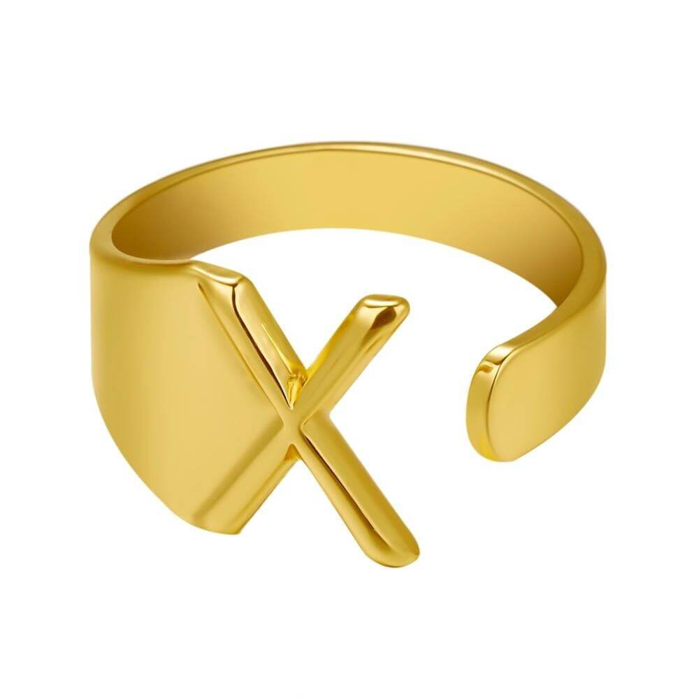 LOANYA Noblesse Buchstaben Ring Loanya Gold X 