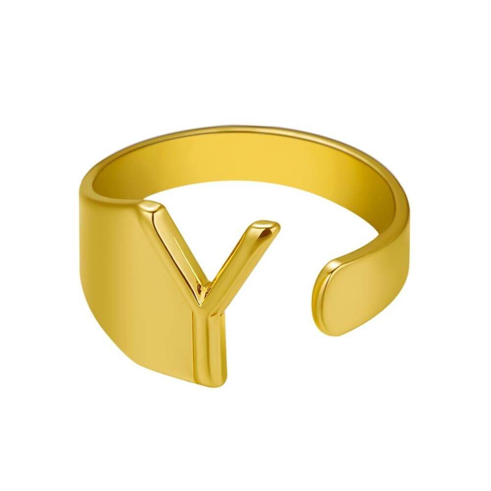 LOANYA Noblesse Buchstaben Ring Loanya Gold Y 