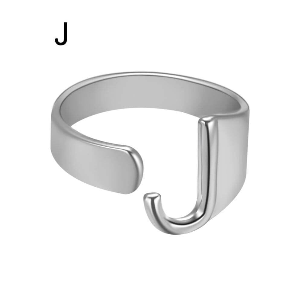 LOANYA Noblesse Buchstaben Ring Loanya Silber J 