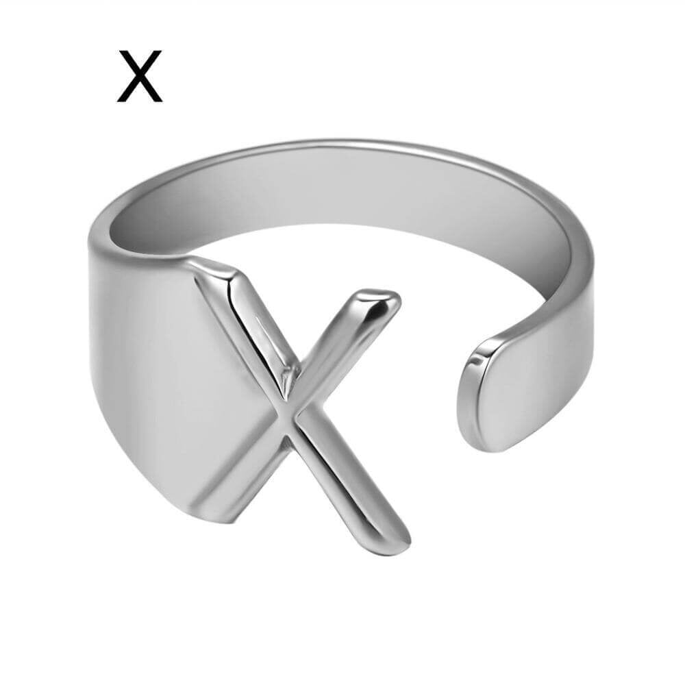 LOANYA Noblesse Buchstaben Ring Loanya Silber X 