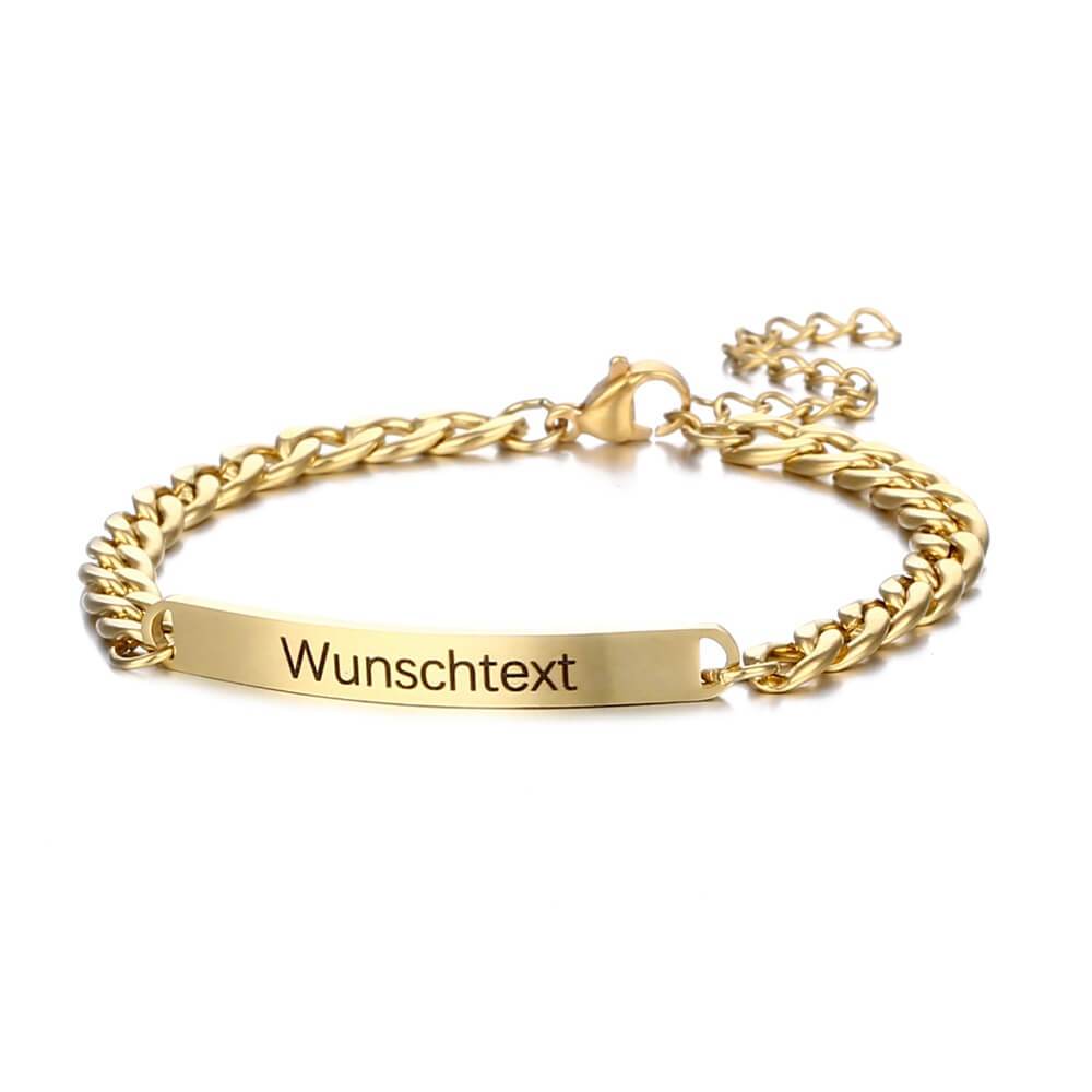 LOANYA Pärchen-Armband mit individuellem Schriftzug Bracelets Loanya Gold Frau 