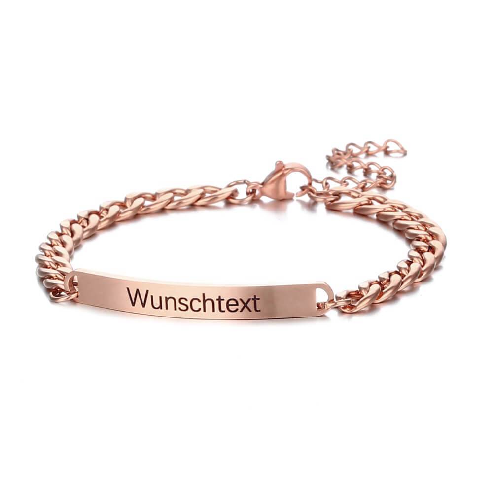 LOANYA Pärchen-Armband mit individuellem Schriftzug Bracelets Loanya Roségold Frau 