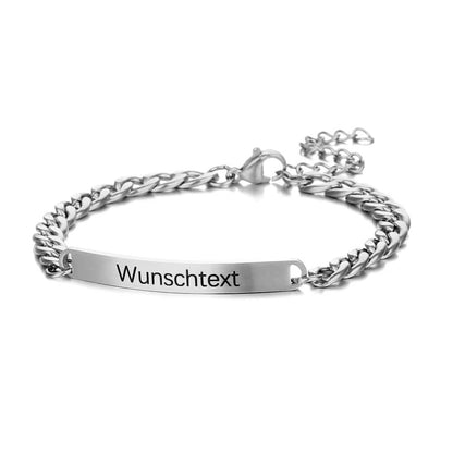 LOANYA Pärchen-Armband mit individuellem Schriftzug Bracelets Loanya Silber Frau 