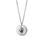 LOANYA personalisierbare Halskette mit Hand- oder Fußabdruck Loanya 40 cm Silber 