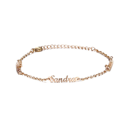 LOANYA personalisierbares Armband mit 3 Namen Bracelets Loanya Roségold 